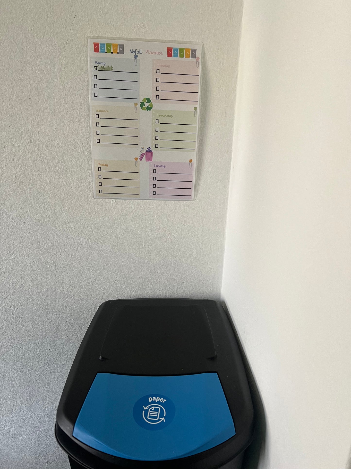 Müllkalender Routinenkarten Recycle planer