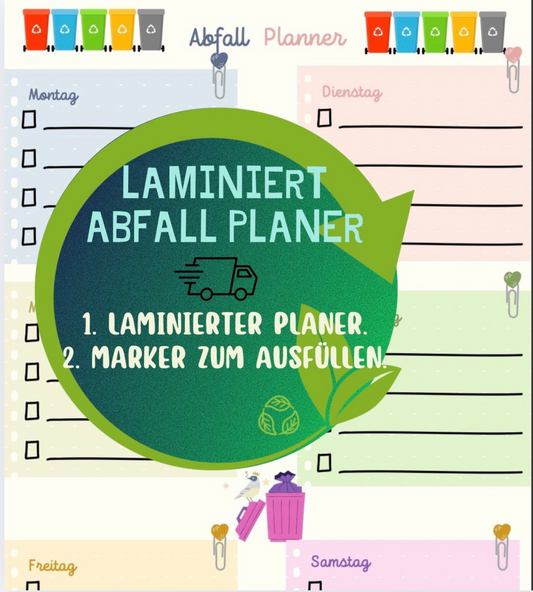 Müllkalender Routinenkarten Recycle planer